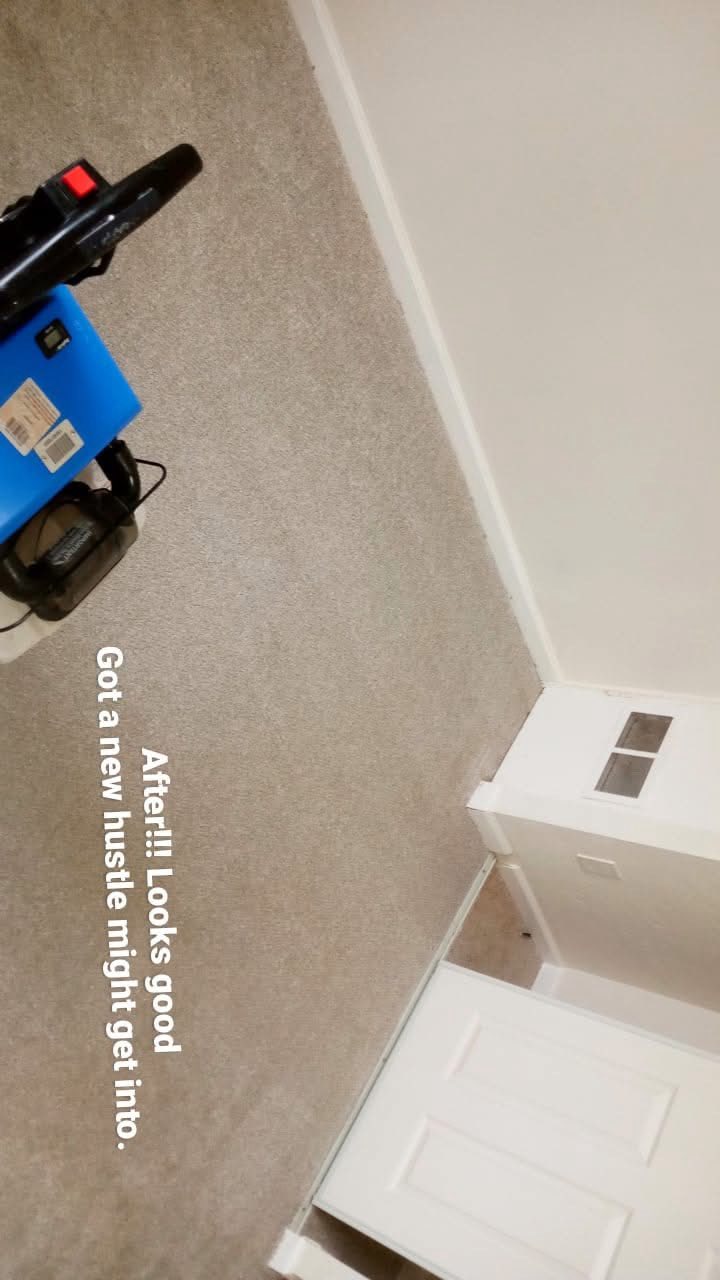 After cleaned carpet