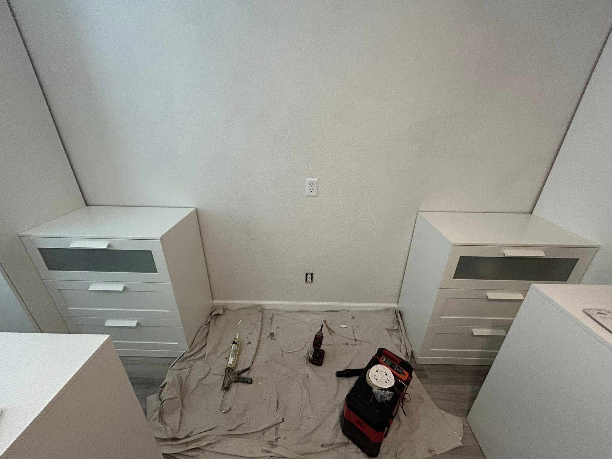 Closet built-ins during installation